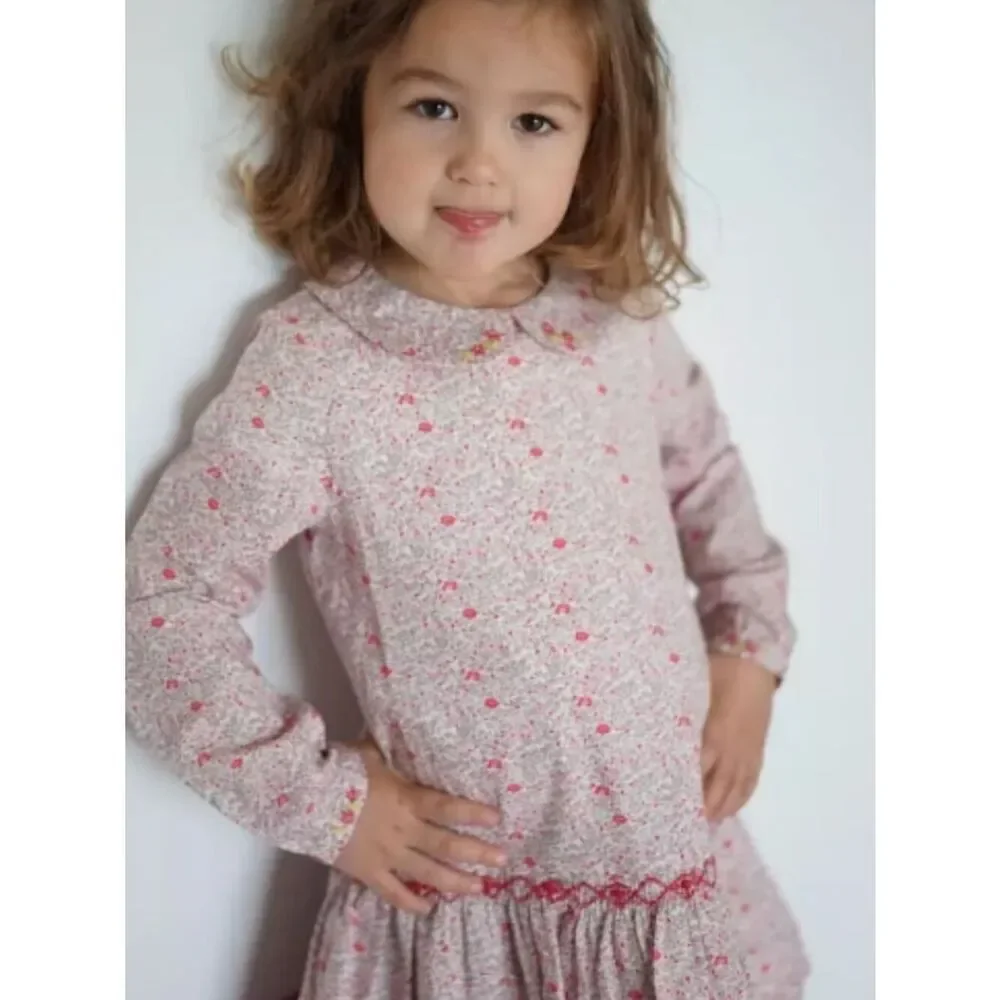Pretty Wild Adele Liberty Katie and Millie Pink Red Embroidered Floral Dress 24M